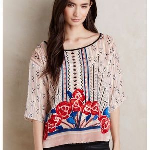Anthropologie Posey Peasant Top